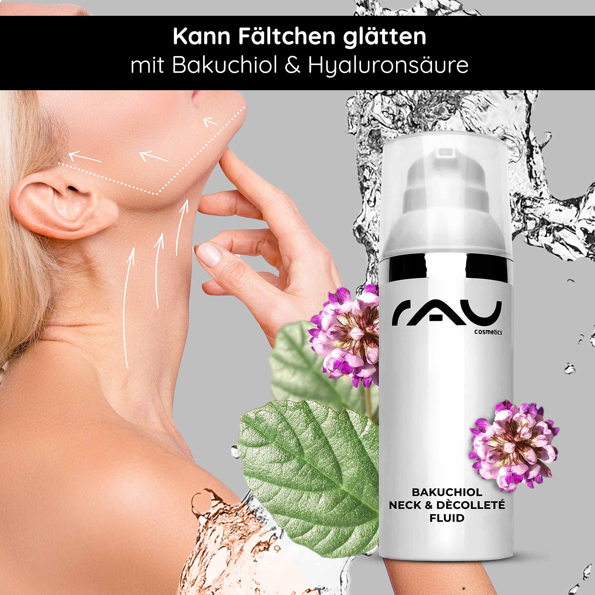 Bakuchiol Fluide pour le cou et le décolleté 50 ml Gel pour les rides du cou Bakuchiol Fluide pour le cou et le décolleté 50 ml Gel pour les rides du cou