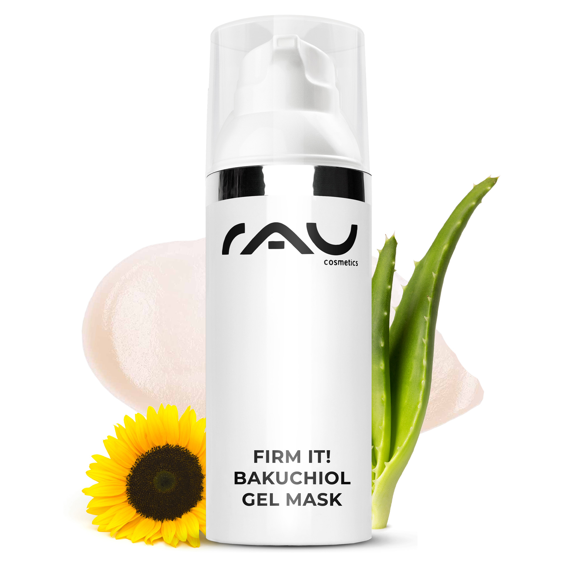 Firm it ! Bakuchiol Gel Mask 50 ml Masque gel anti-âge Flasche, Shaker, Kräuterig, Kräuter, Pflanze