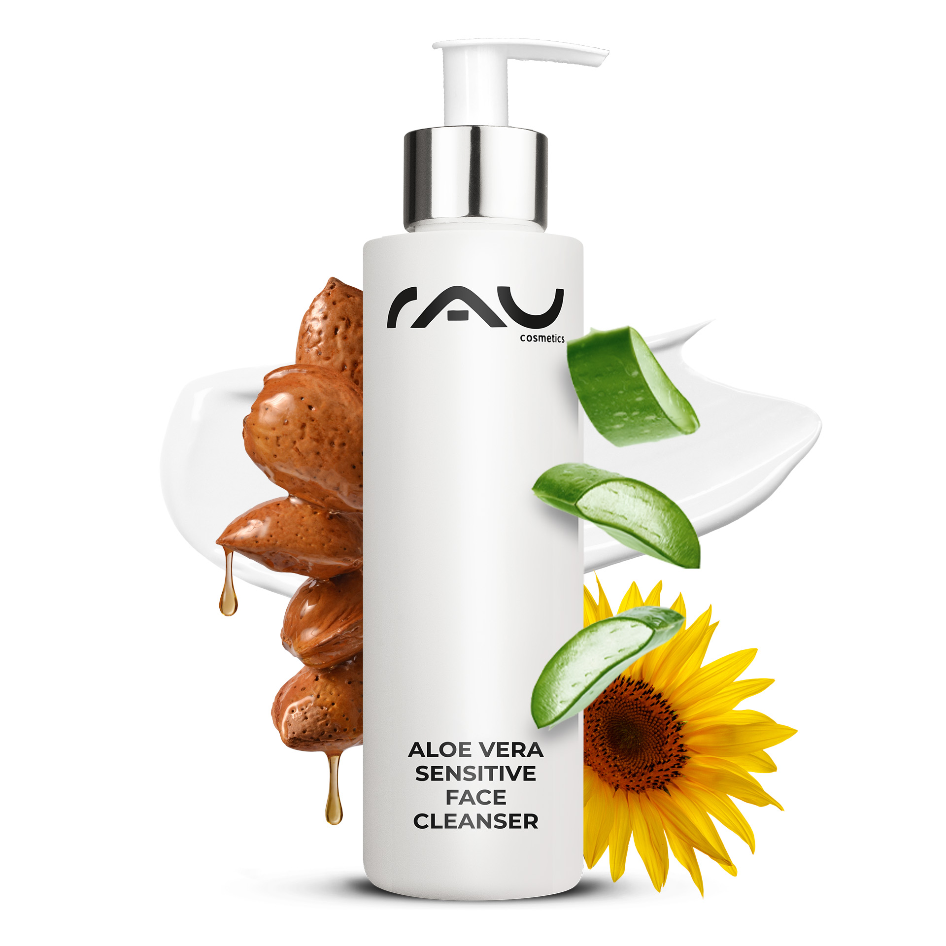 Aloe Vera Sensitive Face Cleanser 200 ml Nettoyant Flasche, Lotion, Kräuterig, Kräuter, Pflanze