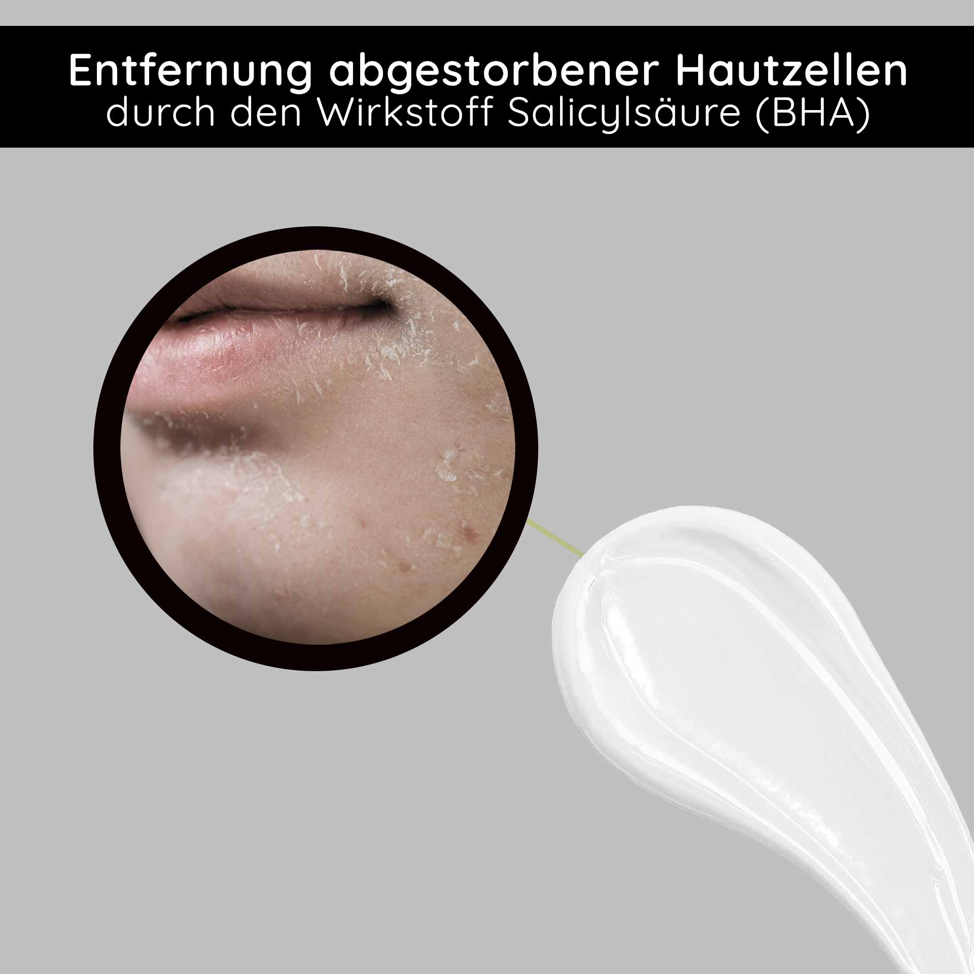 Fruit Acid Cream 200 ml BHA Crème aux acides de fruits Entfernung abgestorbener Hautzellen durch Salicylsäure (BHA) mit Fokus auf Hautpflege und Peeling-Effekte.