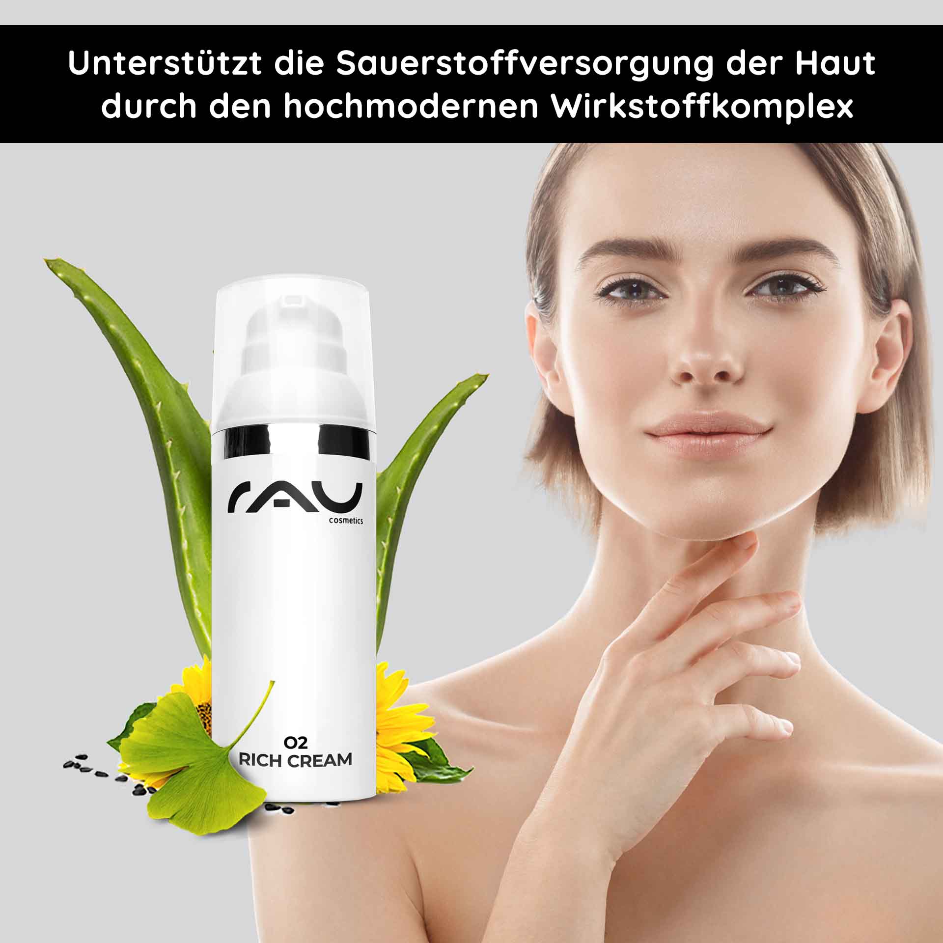 O2 Rich Cream 50 ml Crème de nuit riche pour peaux sèches au ginkgo