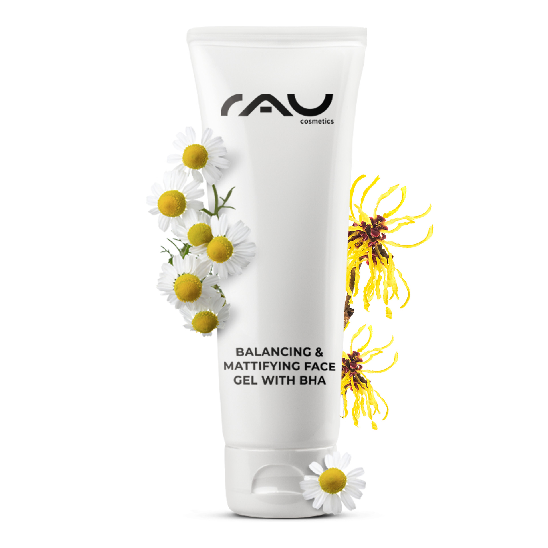 Balancing & Mattifying Gel with BHA 75 ml - Soin de nuit du visage pour les peaux impures et grasses à l'acide salicylique Flasche, Lotion, Gänseblümchen, Blume, Pflanze